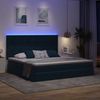 vidaXL Bett mit Stauraum und LED mit LED Dunkelblau 200 x 200 cm Samt 3372691 Bild 2