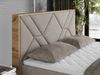 Boxspringbett mit Kopfteil und Topper, Polsterbett - GUNAR - 160 x 200 cm - Beige Stoff - H4 - Topper Visco Bild 3