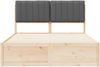vidaXL Bettgestell mit gepolstertem Kopfteil Dunkelgrau 140 x 200 cm 3398230 Bild 5