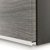 Badezimmer Hochschrank 40cm in Eiche rauchsilber APIA-03 mit 2 gedämpften Türen, B/H/T ca. 40/180/35 cm Bild 4