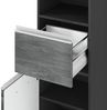 Badezimmer Hochschrank 40cm in Eiche rauchsilber APIA-03 mit 2 gedämpften Türen, B/H/T ca. 40/180/35 cm Bild 2