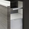Badezimmer Hochschrank 40cm in Eiche rauchsilber APIA-03 mit 2 gedämpften Türen, B/H/T ca. 40/180/35 cm Bild 5
