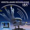 GTPLAYER Gaming-Stuhl Stoff Gaming Chair Ergonomisch Bürostuh PC Stuhl, 150kg Belastbarkeit, Schreibtischstuh mit Federsitzkissen und Fußstütze Bild 2