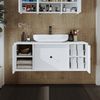 Roomart GUSTO-I-120 Badmöbel Set– 2-teiliges Badezimmermöbel Set - Waschbecken mit Unterschrank - H 45 x B 45 x T 120 cm • Weiß Bild 3