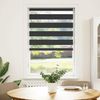 vidaXL Doppelrollo Schwarz 80x100 cm Stoffbreite 75,9 cm Polyester 4014205 Bild 2