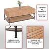 Couchtisch HWC-N30, Wohnzimmertisch Tisch Sofatisch Beistelltisch, Ablage Massiv-Holz MDF, 51x120x61cm Bild 2