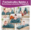 Linodino Kindersofa Spielsofa I aus Schaumstoff Bausteine I Spielcouch für Kinder, Wasserfeste Unterbezüge, Waschbare Chenille Bezüge 30° Bild 2