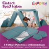 Linodino Kindersofa Spielsofa I aus Schaumstoff Bausteine I Spielcouch für Kinder, Wasserfeste Unterbezüge, Waschbare Chenille Bezüge 30° Bild 4