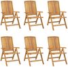 vidaXL Gartenstühle 6 Stk. Verstellbar Massivholz Teak 3154924 Bild 3
