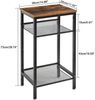 YMYNY Beistelltisch Set Holz Metall Industriestil Braun HST005H-2 Bild 3
