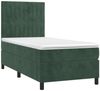 vidaXL Boxspringbett mit Matratze & LED Dunkelgrün 90x190 cm Samt 3136218 Bild 3