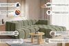 homsy by Ana Johnson Ecksofa »XL« BOUBELLE L-Form extra tief, Design: Bubble-Optik, Breite 247cm, hoher Sitzkomfort dank Wellenunterfederung, XL Sitztiefe 100 cm Bild 3