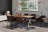 Esstisch Baumkante Massiv Mango naturfarben 160 x 85 silber X-Gestell DORA 71078805 Bild 4