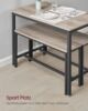 Vasagle Esstisch, Küchentisch-Set, 110 x 70 x 75 cm, mit 2 Bänken je 97 x 30 x 50 cm, Metallgestell, für Küche, Wohnzimmer, Esszimmer, Industrie-Design, von Songmics KDT070 Bild 3