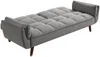 Vente-unique - GULCAN Sofa SamtStoff Grau - B 90 cm x H 82 cm x L 211 cm Bild 5