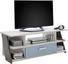 FMD Möbel - NONA 5 - TV/HiFi Element - melaminharzbeschichtete Spanplatte - Sandeiche Nb/weiß/Lava/Denim - 135 x 51,6 x 50cm Bild 3