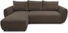 Selsey 'Zordo' - L-Form Eckschlafsofa mit zwei Bettkästen, brauner Chenille links Bild 5