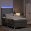 vidaXL Boxspringbett mit LED-Lichtleisten Hellgrau 90 x 190 cm Stoff 3343665 Bild 5