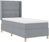 vidaXL Boxspringbett mit LED-Lichtleisten Hellgrau 90 x 190 cm Stoff 3343665 Bild 2