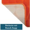 MSV Badematte KIESELSTEIN, rutschhemmende Beschichtung, für Fußbodenheizung geeignet, strapazierfähig, waschbar, schnelltrocknend, Microfaser, PVC, aus super-weicher Microfaser, in 2 Größen und vielen trendigen Farben erhältlich, 40 x 60 cm, orange Bild 3