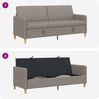 vidaXL Sofa mit Stauraum Taupe 192 x 78 x 87 cm Polyester 42036981 Bild 4