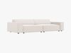 Micadoni Sofa Jodie 4-Sitzer Strukturierter Stoff Megan Helles Beige Bild 2