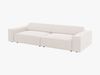 Micadoni Sofa Jodie 4-Sitzer Strukturierter Stoff Megan Helles Beige Bild 3