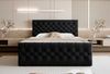 Goldstoff Boxspringbett TAURIEL mit Federkernmatratze & Topper, zwei Bettkästen (von 120 bis 200x200 cm), modernes Doppelbett aus Velvet Stoff mit edlem Kopfteil Bild 2
