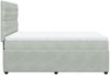 vidaXL Boxspringbett mit Matratze Hellgrau 140x200 cm Samt 3292364 Bild 5
