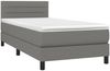 vidaXL Boxspringbett mit Matratze Dunkelgrau 90x200 cm Stoff 3140106 Bild 3
