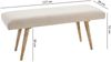 Sitzbank Retro 117x51x38cm Massivholz Beige Polsterbank Flur Esszimmer Braun Bild 5