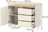 Kommode Velina Creme 100 x 82 cm mit 3 Schubladen und 1 Tür Vicco Bild 2