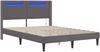 vidaXL Bettrahmen mit LED-Lichtleisten Grau 160 x 200 cm Kunstleder 42027984 Bild 5