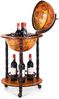 Rollender Globus-Weinständer Globus Bar auf Rollen für Wein 47 x 47 x 90 cm Braun Bild 2