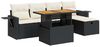 vidaXL 6-tlg. Garten-Sofagarnitur mit Kissen Schwarz Poly Rattan 3328022 Bild 2