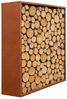 Cortenstahl Sichtschutzwand Brennholzregal 200x200x38 cm Rost Holzlager Edelrost Bild 3