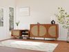 Sideboard-Set, Rattan & Walnuss-Optik, mit Kommode & Schuhschrank, Schuhschrank 104x40x48 cm, Walnuss Bild 3