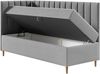 Boxspringbett Chapeni 'Junior 3' schwarz 100x200 cm Links Bild 3