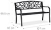 Relaxdays Gartenbank Metall Ornamente Bild 5