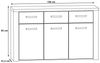 Newroom Sideboard Sonoma Eiche 136 cm, Sideboard Sonoma Eiche Modern Kommode Highboard Wohnzimmer Bild 3