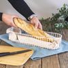 eluno Drahtkorb mit Bambusboden, Obstschale, Brotkorb, matt weiß Bild 4