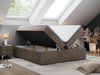 Boxspringbett - Doppelbett mit Multipocket-Matratze - BESS -180x200 - Braun Velours - H4 Bild 2