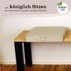 Lycce Bankauflage Bankauflage Klemmkissen 1 Leiste, Cordstoff extra Polsterung, (1 St), für Banktiefe ab 35 cm, verrutscht nicht, versch. Farben Bild 4