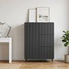 vidaXL Sideboard Schwarz 66 x 34,5 x 91,5 cm Holzwerkstoff 894396 Bild 4