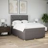 vidaXL Boxspringbett mit Matratze Taupe 160x200 cm Stoff 3292118 Bild 3
