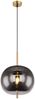 LED Pendelleuchte mit Rauchglas 1-flammig Metall Messing, Ø 30cm Bild 2