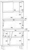 BIM Furniture 'Homi' Sekretär, Holz weiß, 80 x 175 x 32 (BxHxT) cm Bild 4