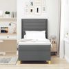 vidaXL Boxspringbett mit Matratze Dunkelgrau 100 x 200 cm Stoff 3341757 Bild 3