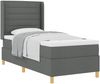 vidaXL Boxspringbett mit Matratze Dunkelgrau 100 x 200 cm Stoff 3341757 Bild 2