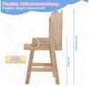STILVORA Schreibtisch Höhenverstellbarer Kinderschreibtisch mit LED aus Massivholz (Kinderschreibtisch aus Massivholz, höhenverstellbar, LED, Stauraum, Massivholz, LED, USB, Schublade, verstellbar, stabil, natur), für Kinderzimmer, Lernen, Schreiben, H... Bild 4